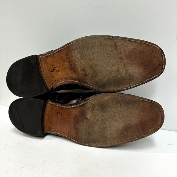 VERY GOOD VTG Alan McAfee Wingtip Oxford Bal Burgundy Made in England US 9.5 - Picture 10 of 12